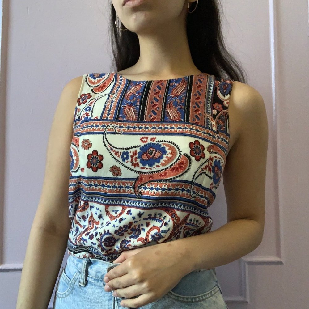 Paisley Tank w/ Zipper